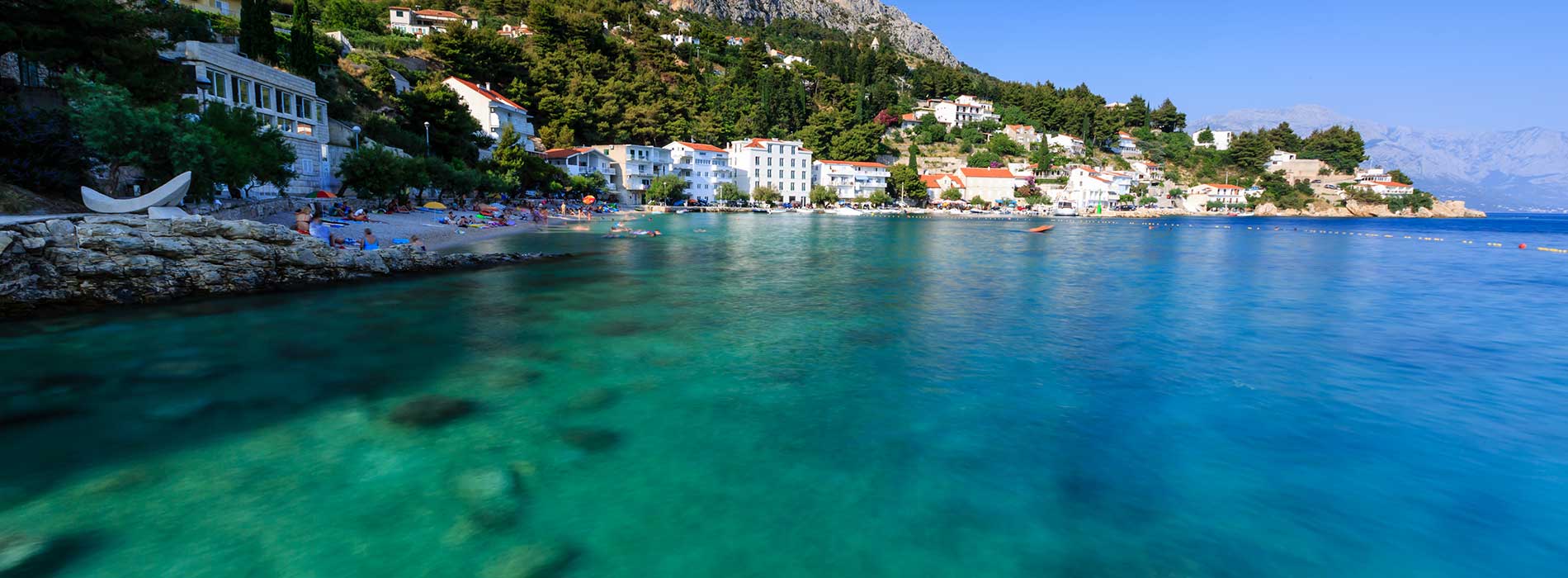 Beautiful Beach and Transparent Turquoise Adriatic Sea near Split.jpg